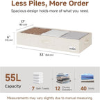StorageWorks 6 Inch Low Profile Under Bed Storage Containers - Image 2