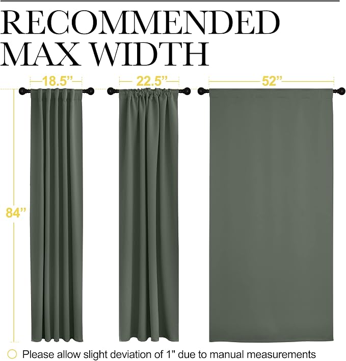 NICETOWN Living Room Blackout Draperies Curtains - Image 7