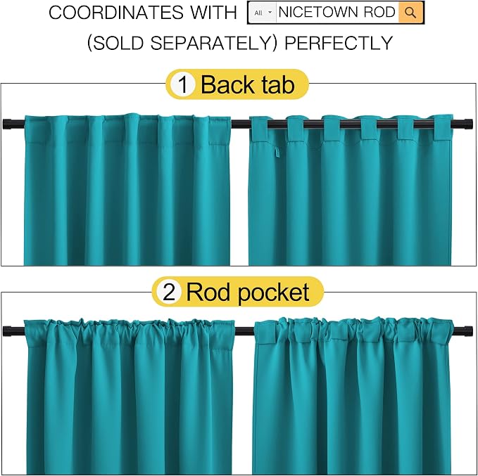 NICETOWN Blackout Curtain Panels Window Draperies - Image 3