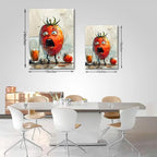 OIQArtOIQ Funny Kitchen Wall Art, Weird Kitchen Wall Decor, Vegetable Paintings - Image 5