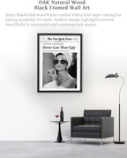 iHery 12x16in Audrey Hepburn Better Late Than Ugly Framed Bathroom Art | - Image 2