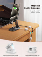JOYROOM 12 Pack Magnetic Cable Clips, Cord Organizer Adhesive Wire Holder | - Image 2