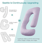 Cooling Pregnancy Pillows for Sleeping, Lavender | Sasttie Maternity Pillow - Image 5