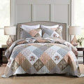 3-Piece Queen Quilt Set Quilted Bedspread Lightweight Reversible Coverlet Set by Travan