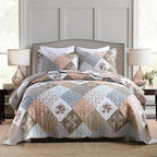 3-Piece Queen Quilt Set Quilted Bedspread Lightweight Reversible Coverlet Set by Travan