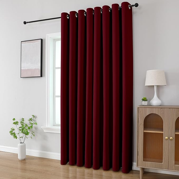 CUCRAF Custom Burgundy Red Blackout Curtains 1 Panel Set, Thermal Insulated - Image 8