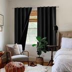 BGment Black 100% Blackout Curtains 63 Inches Long - Image 9