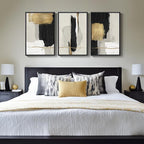 Framed Modern Black and White Abstract Wall Art - Image 8