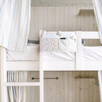 Mkono Bedside Caddy, Macrame Bunk Bed Hanging Organizer, 7 Pockets Ivory | Dorm - Image 2