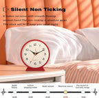 AYRELY® 4.5" Analog Alarm Clock, Small Retro Desk Clock and Table Clock | - Image 6