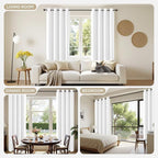 Joydeco Curtains 72 Inches Long 2 Panels Set, Thermal Insulated Long Curtains& - Image 4