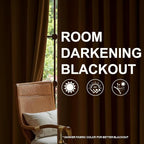 102 Inch Long Brown Velvet Curtains - Image 6