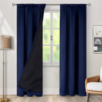 BGment Navy Blue 100% Blackout Curtains - Image 2
