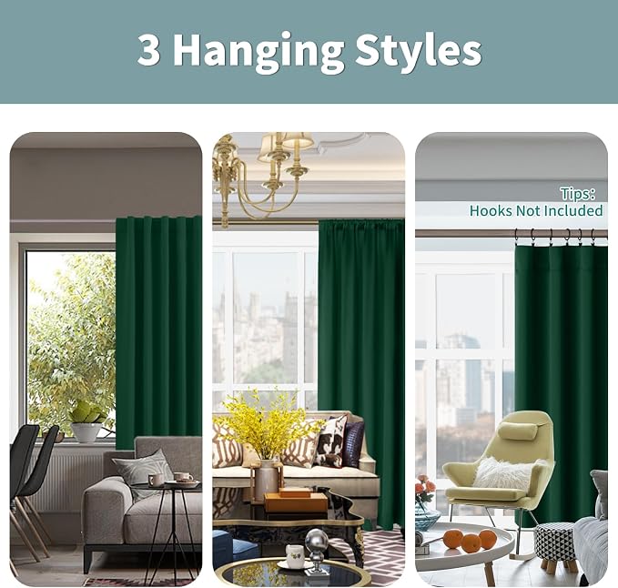 BGment 100% Thermal Insulated Blackout Curtains 84 Inches Long - Image 3