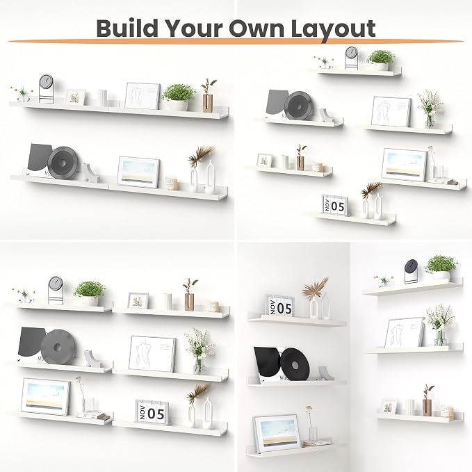 upsimples Floating Shelves for Wall Decor and Storage, Nursery Room, Coffee Bar - Image 4
