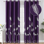 Purple Blackout Curtains for Sliding Door by ESTELARTEXTILER
