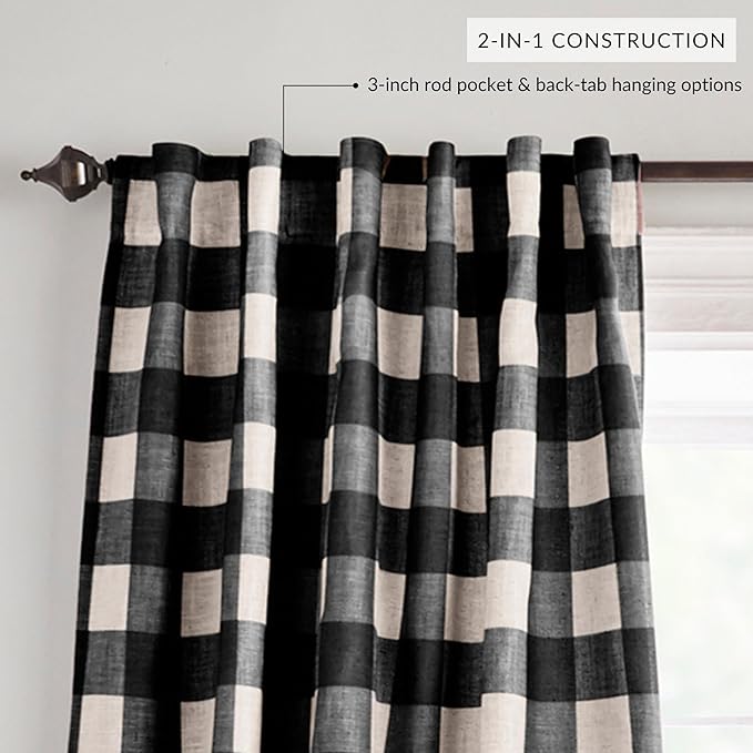 Grainger Buffalo Check Blackout Window Curtain - Image 2