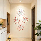 ZEXUIRU 4 Set Silver Starburst Wall Art - Image 5