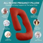 Cooling Pregnancy Pillows for Sleeping, Down Alternative, Removable Cover - Image 7