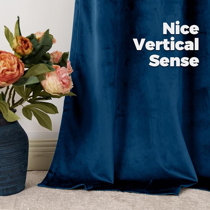 BGment Blackout Velvet Curtains 72 Inches Long - Image 8