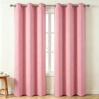 Diraysid Pink Grommet Blackout Curtains by Diraysid%2C+refresh+your+life