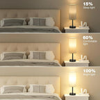 Beige Touch Table Lamp for Bedroom - Image 4