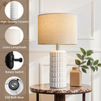 Seealle 23" Modern Ceramic Table Lamps Set of 2, Lamps - Image 5