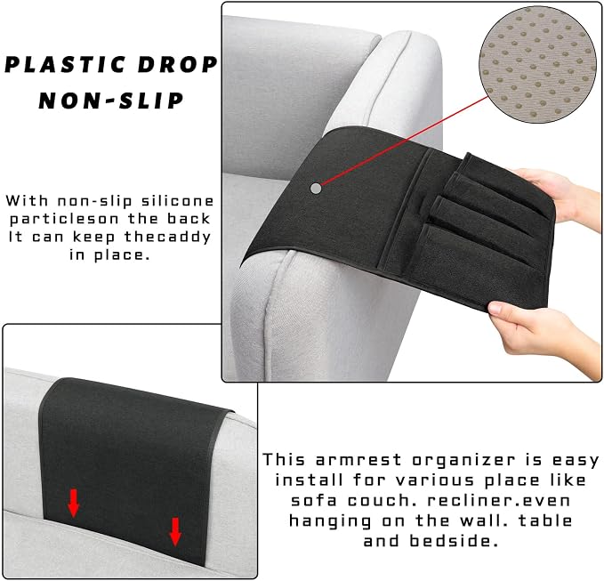 Remote Control Holders for Armchairs, Couch Caddy, Featuring Non-Slip Bases | 5 - Image 5