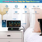 Peakeep Digital Alarm Clock for Bedroom Bedside, Large Display 5 Dimmers | - Image 9