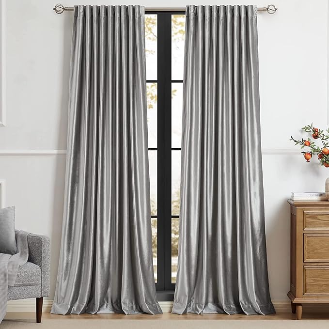 PRIMROSE Light Grey Curtains 72 inch by PRIMROSE