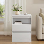 Nightstands with Charging Station, LED Lights and Drawer, Sofa Side End Tables - Image 8