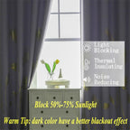 Lilac Blackout Curtains for Bedroom, Room Darkening Gold Palm Tree Pattern - Image 6