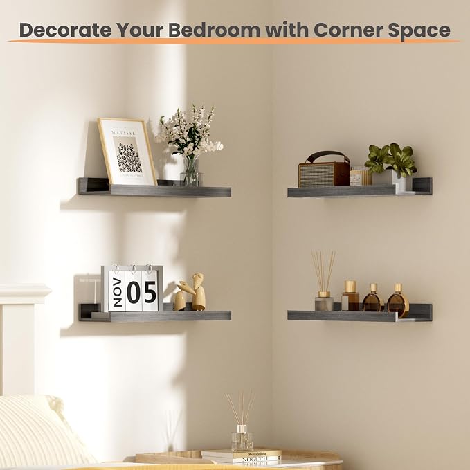 upsimples Floating Shelves for Wall Decor and Storage, Laundry Room Display and - Image 5