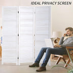 BLKMTY Room Divider 3 Panel Privacy Screen Folding Screen 5.6ft Tall Wood - Image 6
