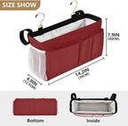 DOMIKING Wine Red Bedside Caddy - Image 4