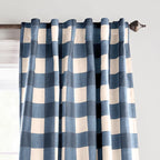 Grainger Rod Pocket Back Tab Window Curtain Panel, Indigo - Image 3