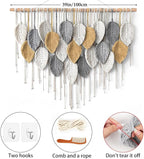 Large Macrame Wall Hanging Boho Woven Tapestry Chic Modern Home Decorations | - Image 2