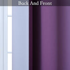 SimpleHome Ombre Purple to Grey White Curtains - Image 6