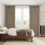 Double Layer Thick Burlap Viral Pinch Pleated Drapes 84 Inch Length 2 Panels Set - Image 8