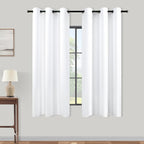KOUFALL White Kitchen Curtains Sets by KOUFALL