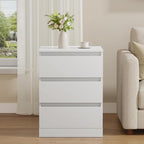 Nightstand with Charging Station, Bedside Tables with 3 Drawers, Side Table - Image 4