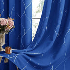 Deconovo Curtains for Living Room, Pattern Blackout Curtains 45 Inches Long | - Image 7