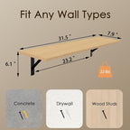 Long Wall Shelves, 31.5" Wall Mounted Shelves - Image 3