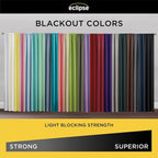 ECLIPSE Kendall Modern Blackout Thermal Rod Pocket Window Curtain - Image 4