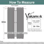 Yakamok Grey Blackout Curtains 63 Inches Long - Image 8