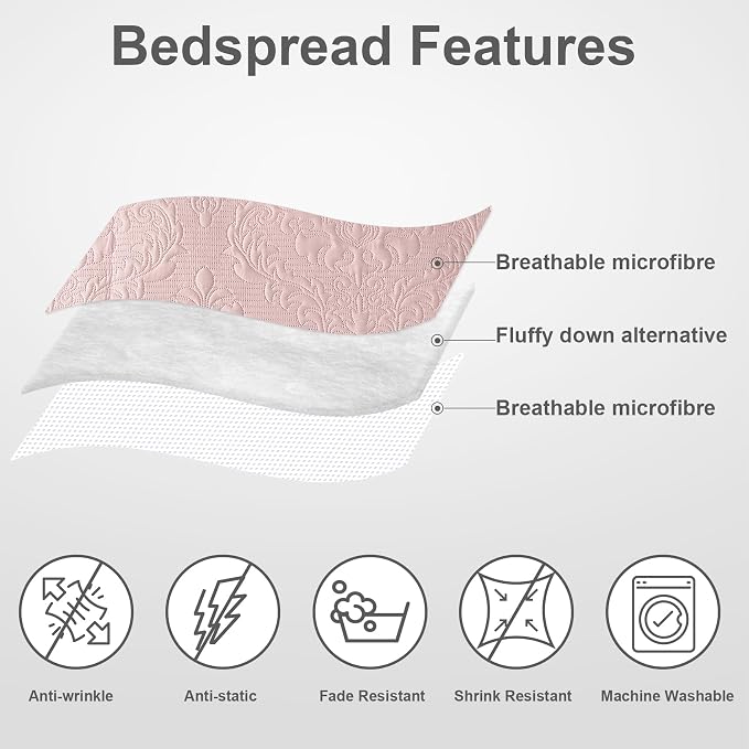 Hansleep Pink Quilt California King Size - Image 3