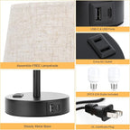 Bedside Table Lamps Set 2 for Bedroom - Image 8