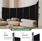 6 Panel Folding Room Divider, Sturdy Frame Freestanding Wall Divider | Privacy - Image 2