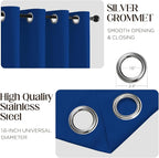 CUCRAF Custom Royal Blue Blackout Curtains 1 Panel Set, Thermal Insulated - Image 2