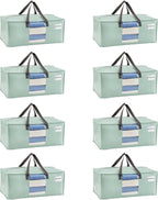 VENO Heavy Duty Moving Bags, Storage Bags, Light Green, 8 Pack | Packing by Veno